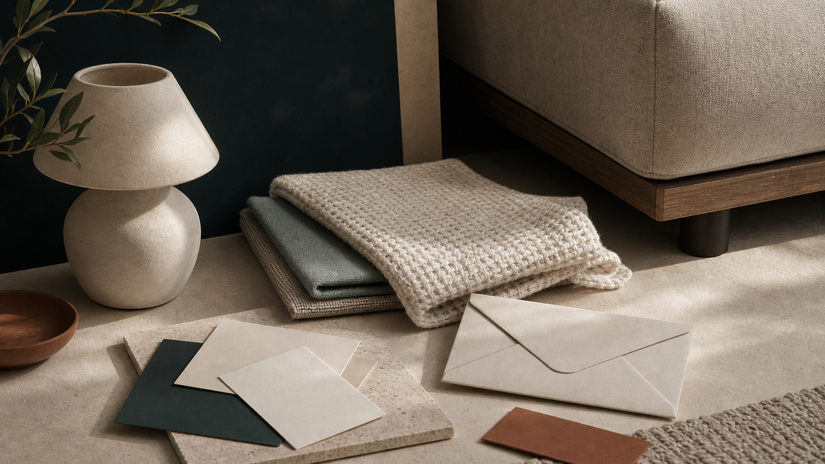 Generated brand matching visual with product details and abstract creator cards.